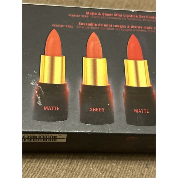 ULTRAFLESH Perfect Reds Set Of 6 Mini Lipsticks Matte & Sheer New In Sealed Box - Picture 6 of 8